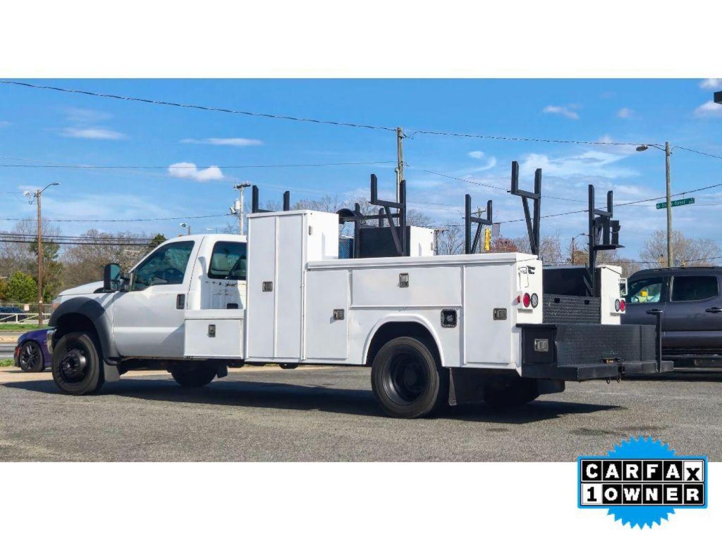2012 Oxford White /Steel Ford F-550 XL (1FDUF5GY9CE) with an V10, 6.8L engine, 5-speed automatic transmission, located at 6520 E. Independence Blvd., Charlotte, NC, 28212, 35.146019, -80.723465 - <b>Equipment</b><br>Good News! This certified CARFAX 1-owner vehicle has only had one owner before you. The vehicle has a V10, 6.8L high output engine. Enjoy the incredible handling with the rear wheel drive on this 2 ton pickup. This model embodies class and sophistication with its refined white ex - Photo#4