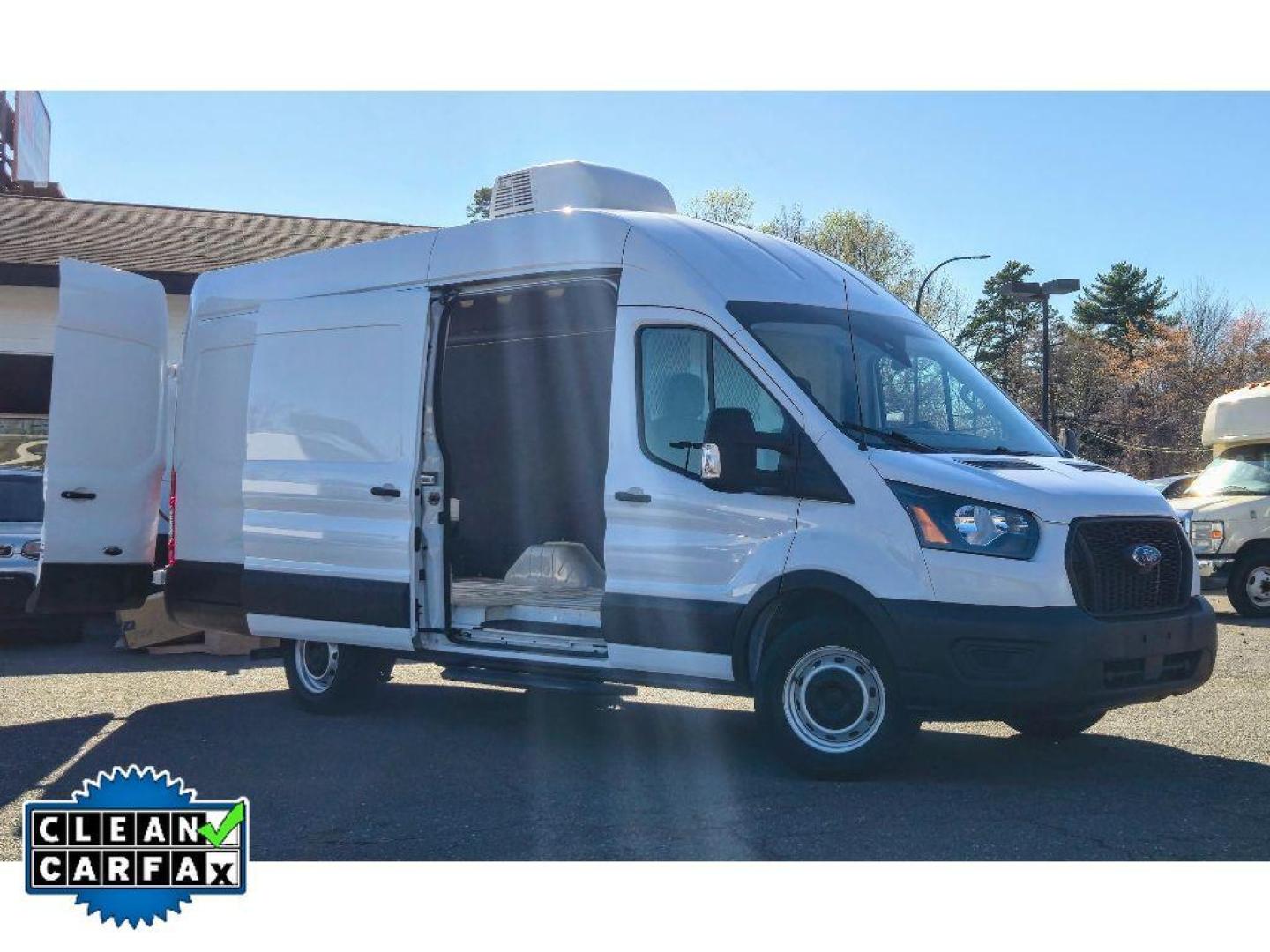 2023 Oxford White /Dark Palazzo Gray Ford Transit Van Base (1FTBW3X8XPK) with an V6, 3.5L engine, 10-speed automatic transmission, located at 6520 E. Independence Blvd., Charlotte, NC, 28212, 35.146019, -80.723465 - <b>Equipment</b><br>Protect this Ford Transit Van from unwanted accidents with a cutting edge backup camera system. Our dealership has already run the CARFAX report and it is clean. A clean CARFAX is a great asset for resale value in the future. This Ford Transit Van features a hands-free Bluetooth - Photo#1