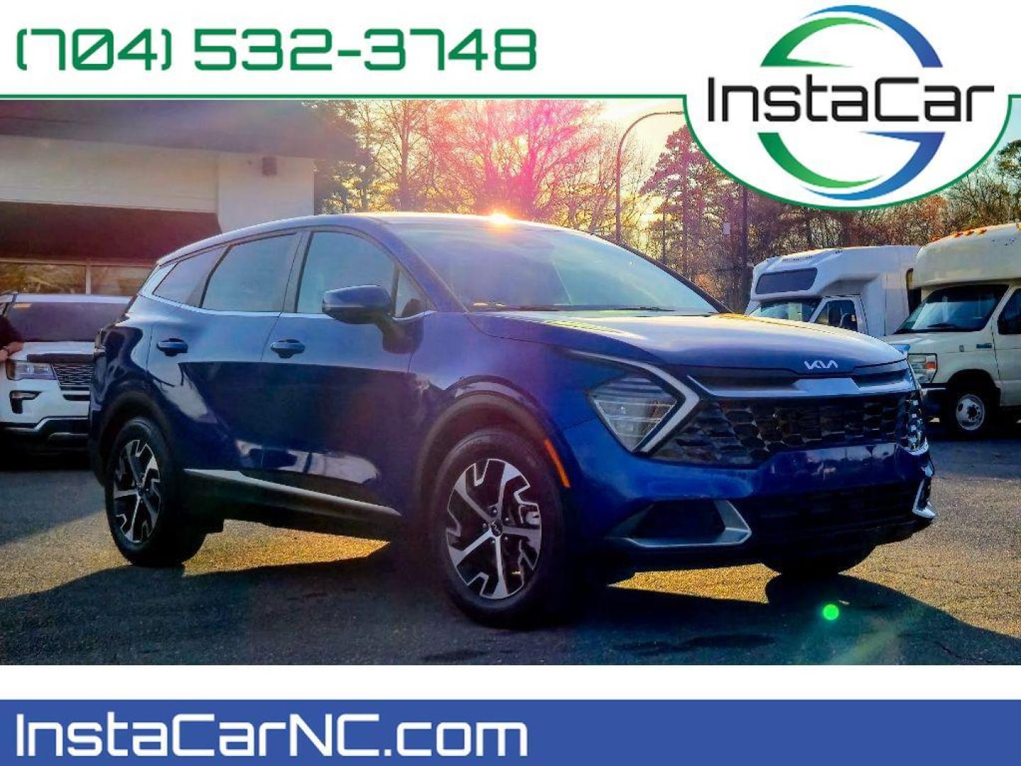 2024 Sapphire Blue /Black Kia Sportage EX (5XYK33DF3RG) with an 4 Cyl, 2.5L engine, 8-speed automatic transmission, located at 6520 E. Independence Blvd., Charlotte, NC, 28212, 35.146019, -80.723465 - <b>Equipment</b><br>The Kia Sportage offers Automatic Climate Control for personalized comfort. This model's Lane Departure Warning keeps you safe by alerting you when you drift from your lane. Start this small suv from inside with remote start. Enjoy the heated seats in the vehicle you will never b - Photo#0