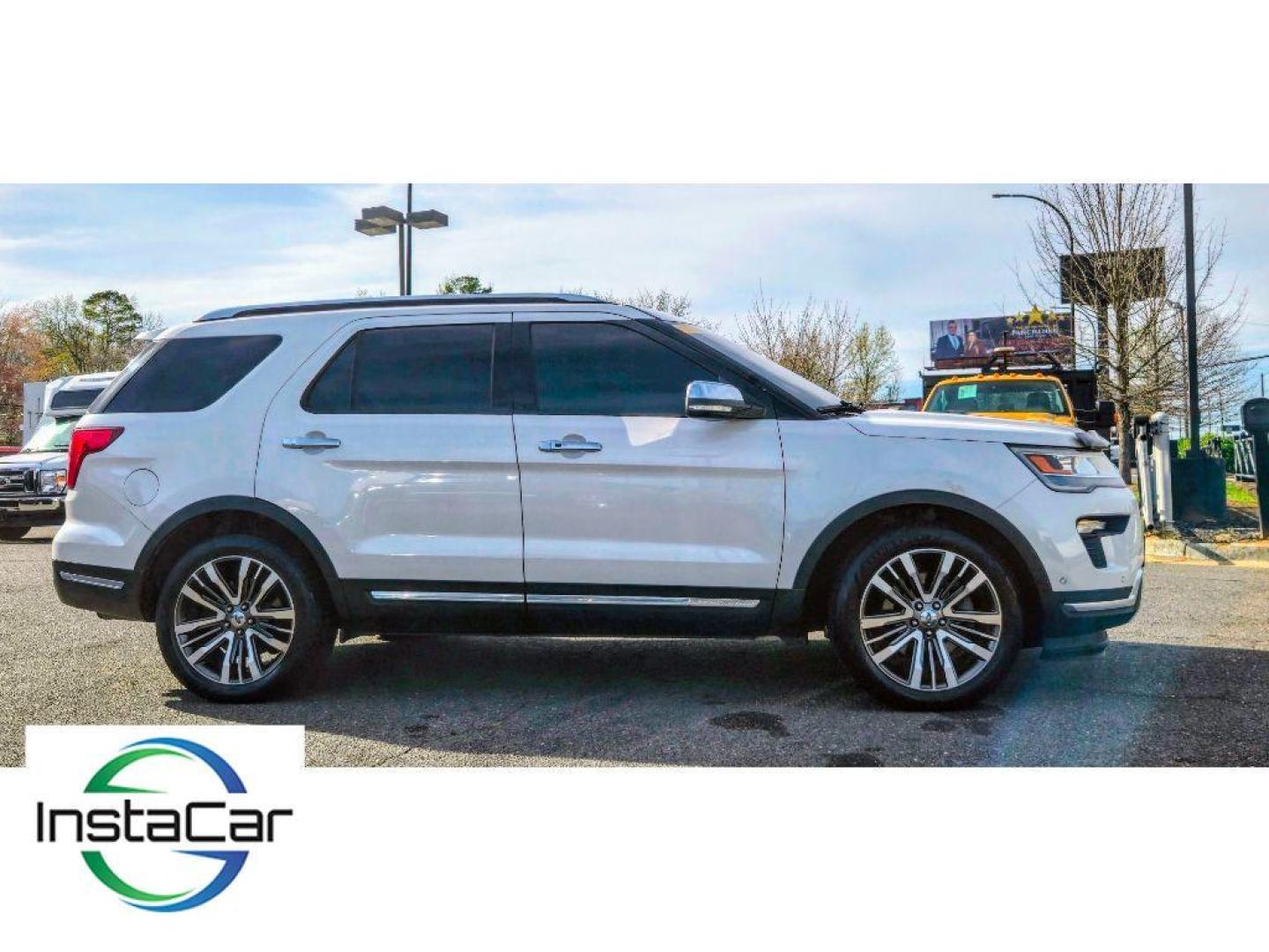 2018 White Platinum Metallic Tri-Coat /Medium Soft Ceramic Ford Explorer Platinum (1FM5K8HT3JG) with an V6, 3.5L engine, 6-speed automatic transmission, located at 6520 E. Independence Blvd., Charlotte, NC, 28212, 35.146019, -80.723465 - <b>Equipment</b><br>The leather seats in this 1/2 ton suv are a must for buyers looking for comfort, durability, and style. Heated seats for those cold winter days are included in this Ford Explorer. The installed navigation system will keep you on the right path. This 2018 Ford Explorer has auto-a - Photo#4