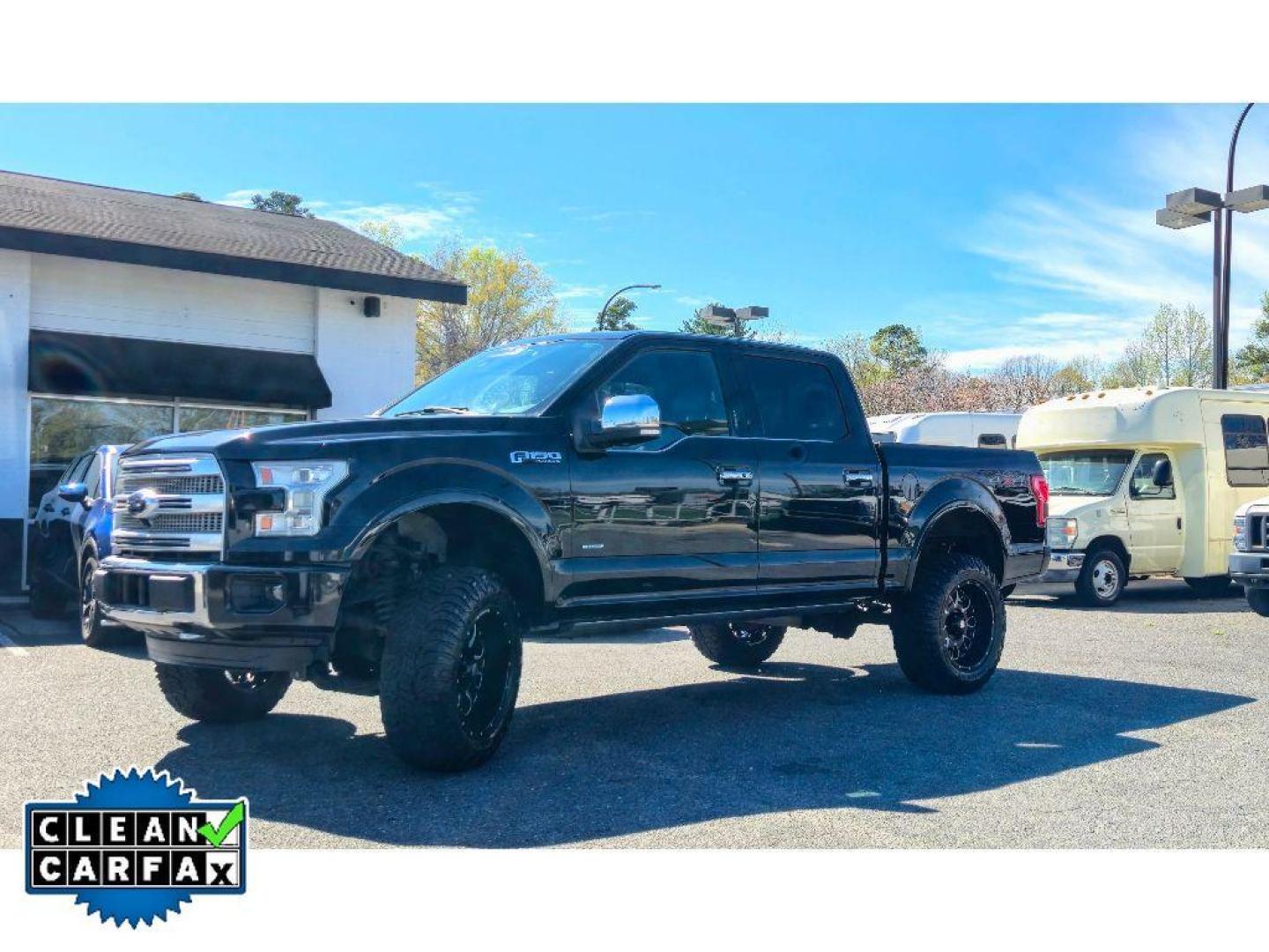 2016 Shadow Black /Brunello Ford F-150 Platinum (1FTEW1EG8GF) with an V6, 3.5L engine, 6-speed automatic transmission, located at 6520 E. Independence Blvd., Charlotte, NC, 28212, 35.146019, -80.723465 - <b>Equipment</b><br>The leather seats in this 1/2 ton pickup are a must for buyers looking for comfort, durability, and style. Start the Ford F-150 from inside with remote start. This Ford F-150 has auto-adjust speed for safe following. Bluetooth technology is built into this model, keeping your han - Photo#2