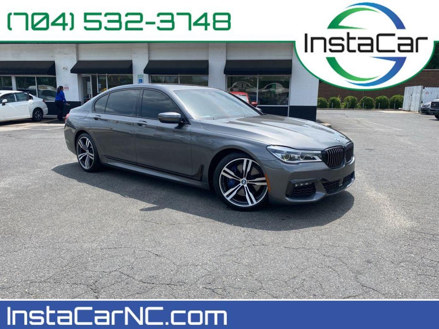 2018 Gray BMW 7 series 750i (WBA7F0C59JG) with an 4.4 liter 8 Cylinder Engine engine, Automatic transmission, located at 6520 E. Independence Blvd., Charlotte, NC, 28212, 35.146019, -80.723465 - Photo#0